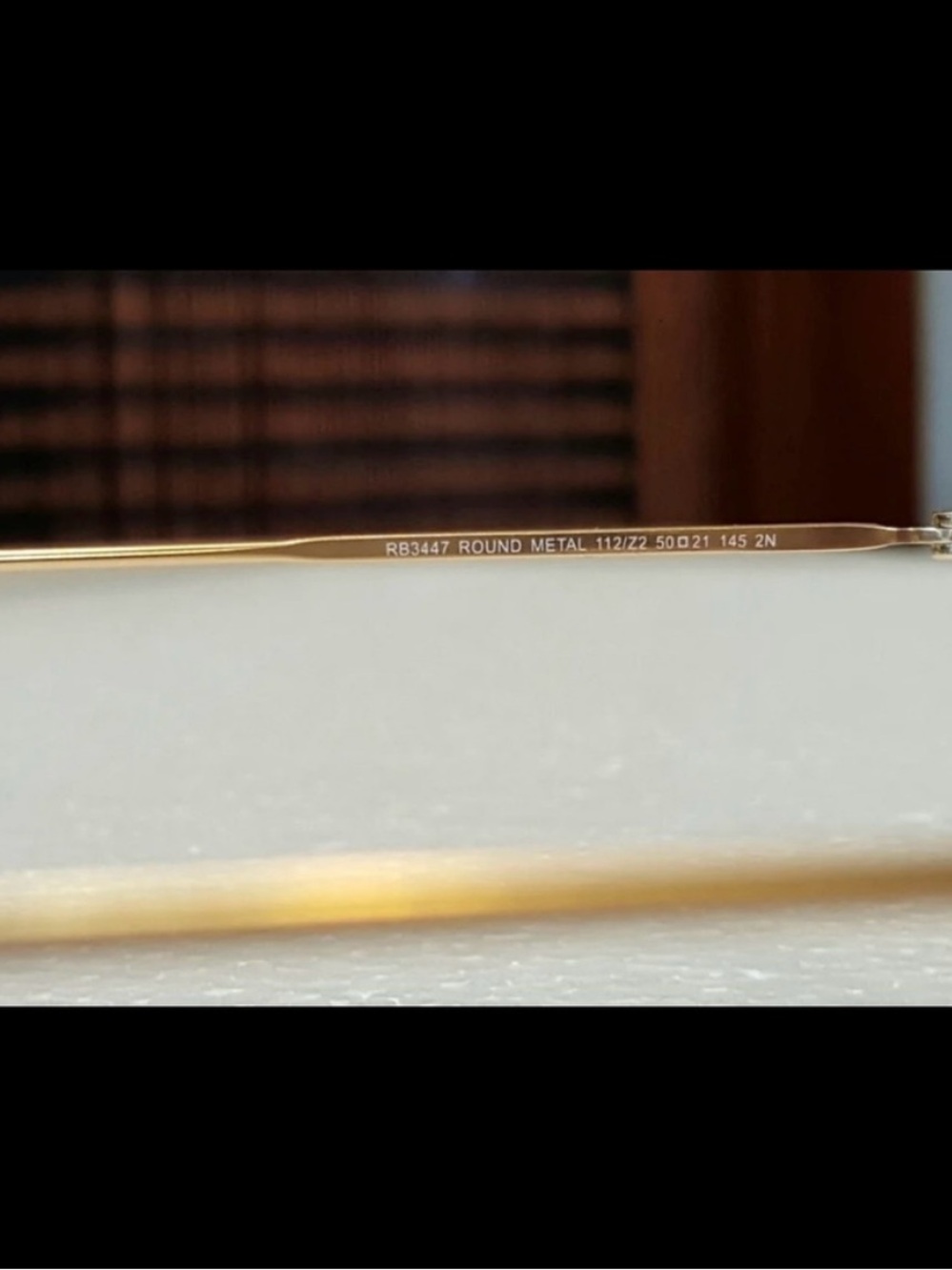 Ray-Ban Round Metal Sunglasses in Gold with Pink Gradient Lenses - Picture 5 of 6